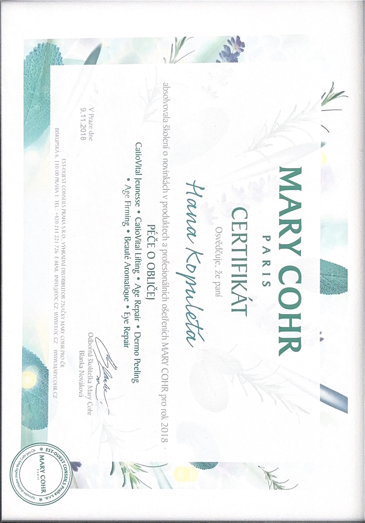 Certifikát 6